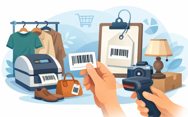Etichette barcode mercatino usato: come farle bene