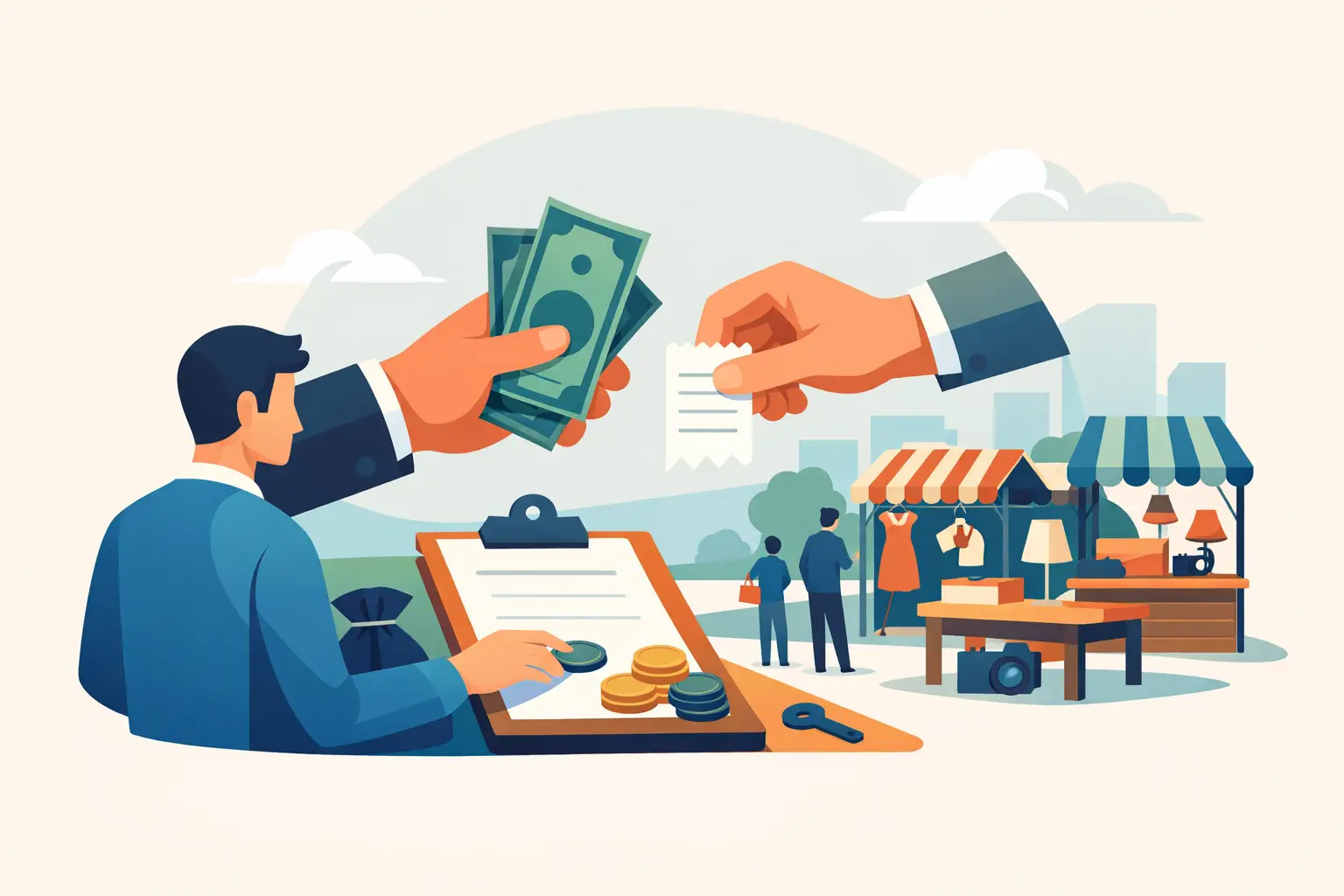 Come gestire le caparre in un mercatino